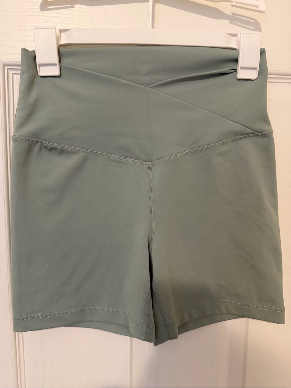 Yogalicious High-Waist Sage Green Bike Shorts